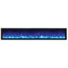 88″ Slim Electric Built-in w/ Black Steel Surround - Blue Flame - 88″ Slim Electric Built-in w/ Black Steel Surround - Blue Flame