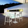 Riva Werzalit Top Round Bar Height Table White 27.5 inch