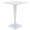 Riva Werzalit Top Square Bar Height Table  White 27.5 inch - Angled - Riva Werzalit Top Square Bar Height Table  White 27.5 inch - Angled