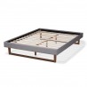 Baxton Studio Liliya Upholstered Wood Platform Bed Frame - Light Grey