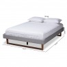 Baxton Studio Liliya Upholstered Wood Platform Bed Frame - Light Grey - King