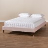 Baxton Studio Volden Queen Size Platform Bed Frame - Light Pink - Baxton Studio Volden Queen Size Platform Bed Frame - Light Pink