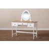 Baxton Studio Sylvie 3 Drawer Bedroom Vanity Table - Baxton Studio Sylvie 3 Drawer Bedroom Vanity Table