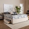 Baxton Studio Leni Upholstered Platform Storage Bed Frame - Beige - Baxton Studio Leni Upholstered Platform Storage Bed Frame - Beige