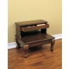 Bed Steps with Drawer in Antique Cherry - Bed Steps with Drawer in Antique Cherry