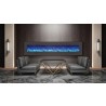 88" Electric unit with a 96 x 23 steel surround - Blue Flame - 88" Electric unit with a 96 x 23 steel surround - Blue Flame