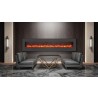 88" Electric unit with a 96 x 23 steel surround - Orange FLame - 88" Electric unit with a 96 x 23 steel surround - Orange FLame