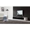 B-Modern Editor Remix TV Stand Black Glass - SIde - B-Modern Editor Remix TV Stand Black Glass - SIde