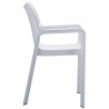 Diva Resin Outdoor Dining Arm Chair - White - Side - Diva Resin Outdoor Dining Arm Chair - White - Side