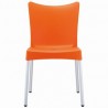 Juliette Resin Dining Chair - Orange - Front - Juliette Resin Dining Chair - Orange - Front