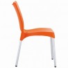 Juliette Resin Dining Chair - Orange - Side - Juliette Resin Dining Chair - Orange - Side