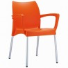 Resin Outdoor Armchair - Orange - Resin Outdoor Armchair - Orange
