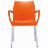 Resin Outdoor Armchair - Orange - Front - Resin Outdoor Armchair - Orange - Front