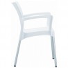 Resin Outdoor Armchair - White - Side - Resin Outdoor Armchair - White - Side