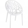 Crystal Polycarbonate Modern Dining Chair - Glossy White - Crystal Polycarbonate Modern Dining Chair - Glossy White