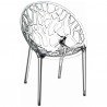 Crystal Polycarbonate Modern Dining Chair - Transparent - Crystal Polycarbonate Modern Dining Chair - Transparent