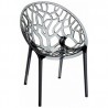Crystal Polycarbonate Modern Dining Chair - Transparent Gray - Crystal Polycarbonate Modern Dining Chair - Transparent Gray