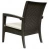 Miami Resin Club Chair - Set of 2 - Brown - Back Angled - Miami Resin Club Chair - Set of 2 - Brown - Back Angled