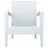 Miami Resin Club Chair - Set of 2 - White - Front - Miami Resin Club Chair - Set of 2 - White - Front