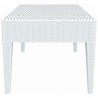 Miami Square Resin Side Table White - Miami Square Resin Side Table White