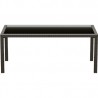 Miami Resin Wickerlook Rectangle Dining Table Brown 71 inch - Front - Miami Resin Wickerlook Rectangle Dining Table Brown 71 inch - Front