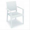 Miami Wickerlook Rectangle Dining Set Chair - White - Miami Wickerlook Rectangle Dining Set Chair - White