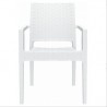 Miami Wickerlook Rectangle Dining Set Chair - White - Miami Wickerlook Rectangle Dining Set Chair - White