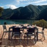 Miami Wickerlook Rectangle Dining Set - Black - Miami Wickerlook Rectangle Dining Set - Black