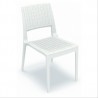 Miami Wickerlook Rectangle Dining Set - White - Chair - Miami Wickerlook Rectangle Dining Set - White - Chair