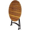 French Café Bistro Folding Table - Folded - French Café Bistro Folding Table - Folded