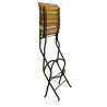 French Café Bistro Folding Barstool - folded - French Café Bistro Folding Barstool - folded