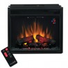 Flame 23 Inches Electric Insert with Glass Doors and Remote Control - Flame 23 Inches Electric Insert with Glass Doors and Remote Control