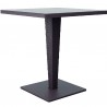 Riva Werzalit Top Square Dining Table Brown 27.5 inch - Angled View