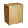 Natural Finished Bowed Front Laundry Wood Hamper - Natural Finished Bowed Front Laundry Wood Hamper