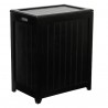 Mahogany Finished Rectangular Laundry Wood Hamper - Lid Closed - Mahogany Finished Rectangular Laundry Wood Hamper - Lid Closed