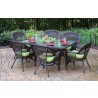 Tortuga Outdoor Portside 7 Piece Dining Set (Dark Roast) - Lifestyle 1