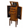 Augusta Jewelry Armoire - Coffee - White BG - Augusta Jewelry Armoire - Coffee - White BG