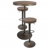 LumiSource Dakota Pub Set - Antique + Brown - LumiSource Dakota Pub Set - Antique + Brown