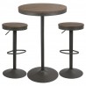 LumiSource Dakota Pub Set - Grey + Brown - LumiSource Dakota Pub Set - Grey + Brown