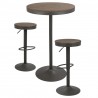 LumiSource Dakota Pub Set - Grey + Brown - LumiSource Dakota Pub Set - Grey + Brown