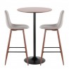 LumiSource Pebble Pub Set - Walnut + Light Grey - LumiSource Pebble Pub Set - Walnut + Light Grey