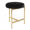 LumiSource Chloe Vanity Stool - BLACK in GOLD Legs - LumiSource Chloe Vanity Stool - BLACK in GOLD Legs