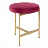 LumiSource Chloe Vanity Stool - BLUSH PINK in GOLD Legs - LumiSource Chloe Vanity Stool - BLUSH PINK in GOLD Legs