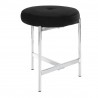 LumiSource Chloe Vanity Stool - BLACK in CHROME Legs - LumiSource Chloe Vanity Stool - BLACK in CHROME Legs
