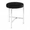 LumiSource Chloe Vanity Stool - BLACK in CHROME Legs - LumiSource Chloe Vanity Stool - BLACK in CHROME Legs