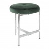 LumiSource Chloe Vanity Stool - GREEN in CHROME Legs - LumiSource Chloe Vanity Stool - GREEN in CHROME Legs