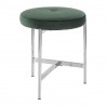 LumiSource Chloe Vanity Stool - GREEN in CHROME Legs - LumiSource Chloe Vanity Stool - GREEN in CHROME Legs