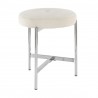 LumiSource Chloe Vanity Stool - WHITE in CHROME Legs - LumiSource Chloe Vanity Stool - WHITE in CHROME Legs