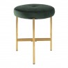 LumiSource Chloe Vanity Stool - GREEN in GOLD Legs - LumiSource Chloe Vanity Stool - GREEN in GOLD Legs