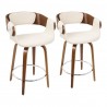 LumiSource Elisa Counter Stool - Set of 2 - Cream  - LumiSource Elisa Counter Stool - Set of 2 - Cream 